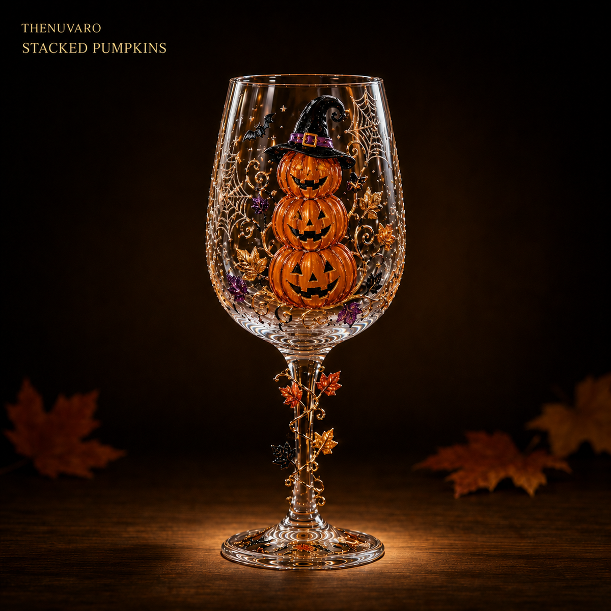 🎃 6-Piece Halloween Decorative Wine Glass Set – Spooky Collectible Goblets